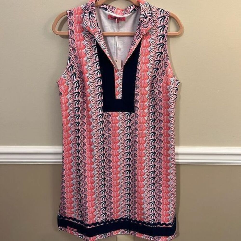 NWT Simply Southern Women's Tunic‎ Dress Scallop Pattern Pink Large